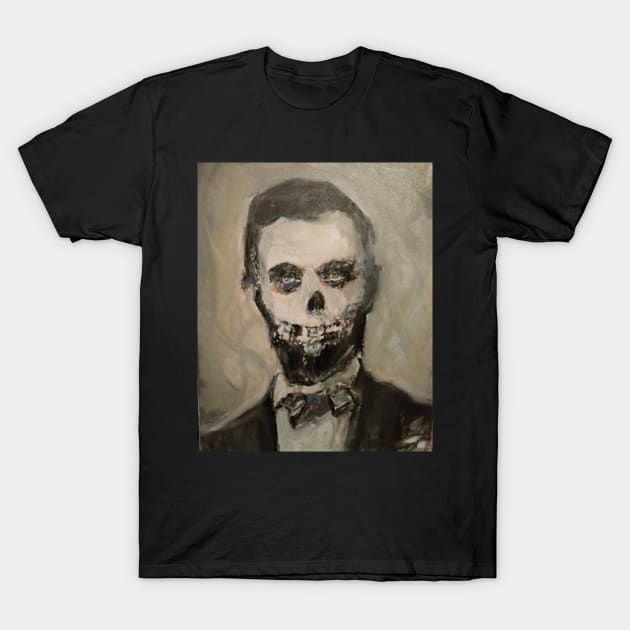 Abe Lincoln misfits skull T-Shirt by M. N art